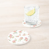 Dessous De Verre En Grès Motif de fleurs (Côté)