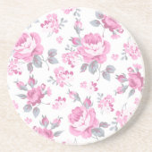 Dessous De Verre En Grès Motif de fleurs (Devant)