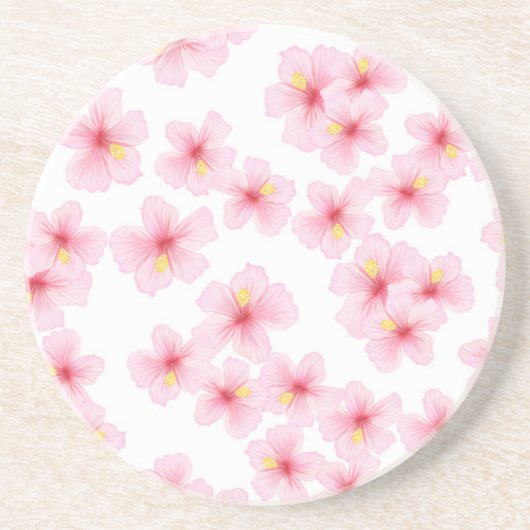 Dessous De Verre En Grès Motif de fleurs (Devant)