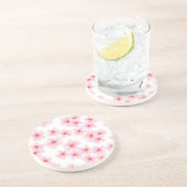 Dessous De Verre En Grès Motif de fleurs (Côté)