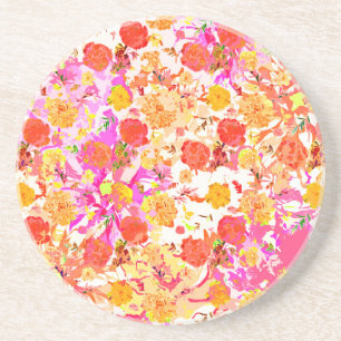 Dessous De Verre En Grès Motif de fleurs mignonnes pour filles