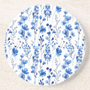 Dessous De Verre En Grès Motif de fleurs sauvages en papier français Design