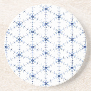 Dessous De Verre En Grès Motif de flocon de neige en diamant