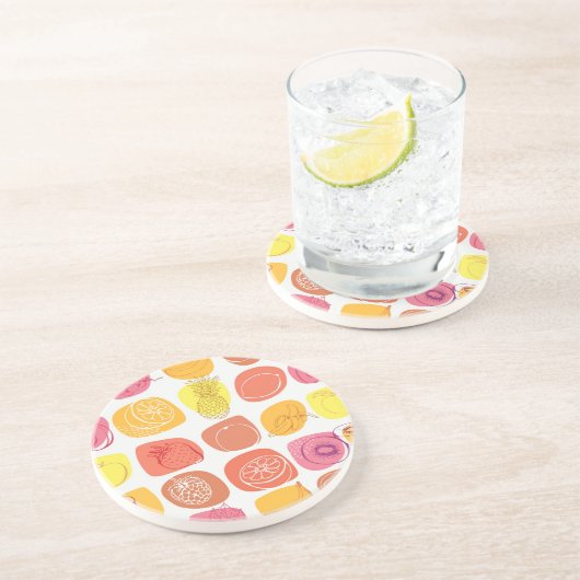 Dessous De Verre En Grès Motif de fruit (Côté)