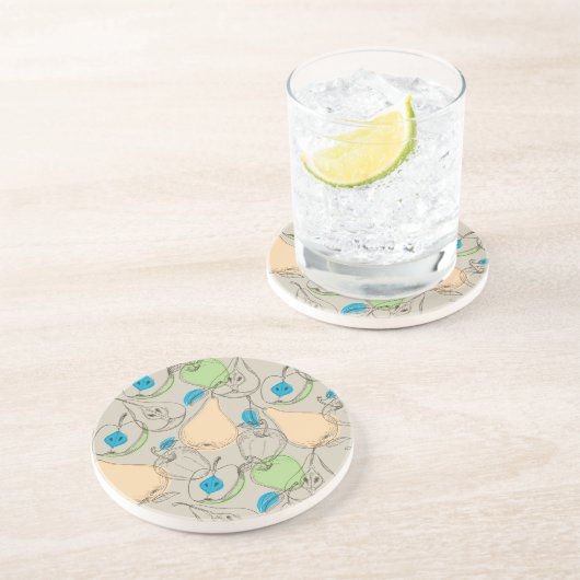 Dessous De Verre En Grès Motif de fruits (Côté)