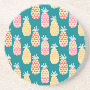 Dessous De Verre En Grès Motif de griffonnage d'ananas