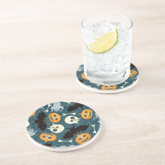 Dessous De Verre En Grès Motif de Halloween (Côté)