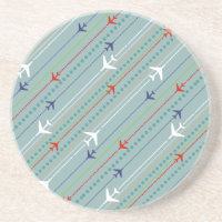Dessous de verre en grès Motif de l'avion Retro