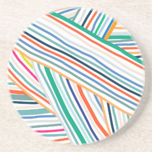 Dessous De Verre En Grès Motif de ligne