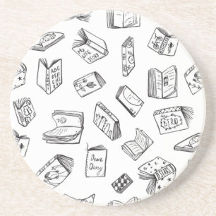 Dessous De Verre En Grès Motif de livre