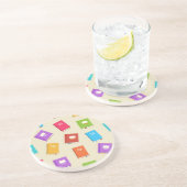 Dessous De Verre En Grès Motif de livre (Côté)
