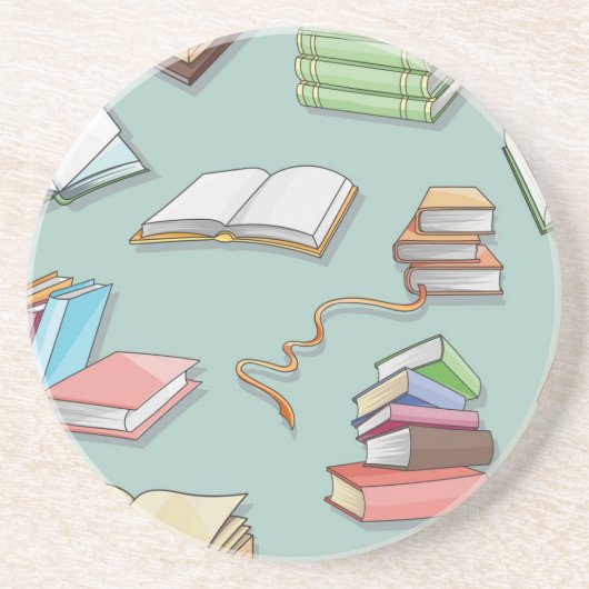 Dessous De Verre En Grès Motif de livre (Devant)