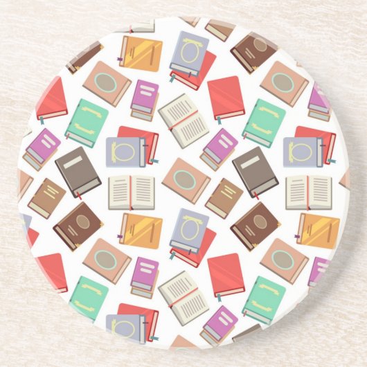 Dessous De Verre En Grès Motif de livre (Devant)