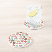 Dessous De Verre En Grès Motif de livre (Côté)