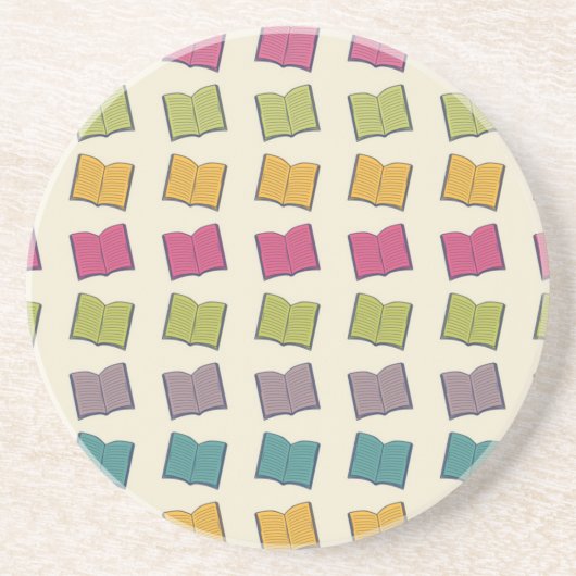 Dessous De Verre En Grès Motif de livre (Devant)