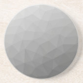 Dessous De Verre En Grès Motif de maillage géométrique gris (Devant)