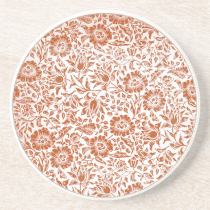 Dessous De Verre En Grès Motif de Mauve de William Morris : Fleur Terracott