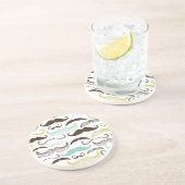 Dessous De Verre En Grès Motif de moustache, rétro style 2 (Côté)
