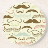 Dessous De Verre En Grès Motif de moustache, rétro style 4 (Devant)