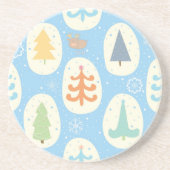 Dessous De Verre En Grès Motif de Noël (Devant)