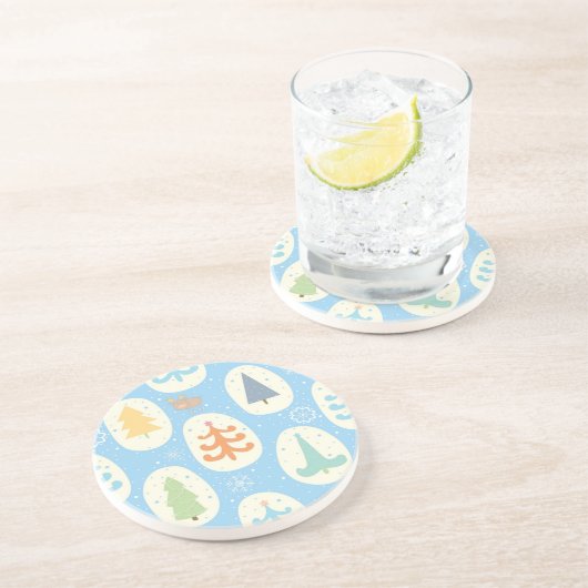 Dessous De Verre En Grès Motif de Noël (Côté)