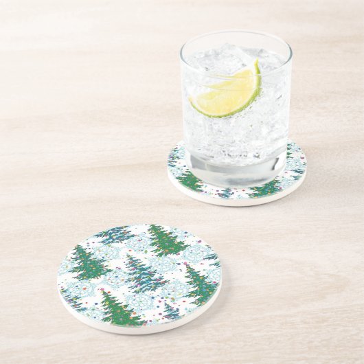 Dessous De Verre En Grès Motif de Noël (Côté)