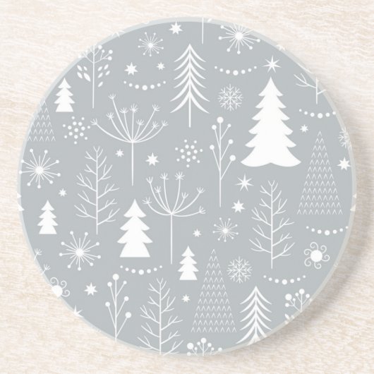 Dessous De Verre En Grès Motif de Noël (Devant)