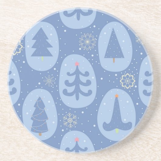 Dessous De Verre En Grès Motif de Noël (Devant)