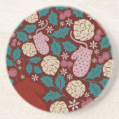 Dessous De Verre En Grès Motif de Noël Retro Cosy (Devant)