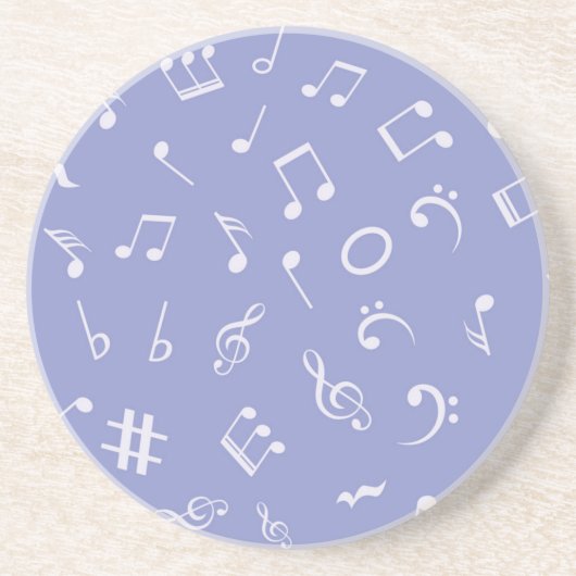 Dessous De Verre En Grès Motif de notes de musique (Devant)