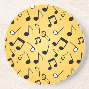 Dessous De Verre En Grès Motif de notes musicales