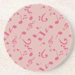 Dessous De Verre En Grès Motif de notes musicales