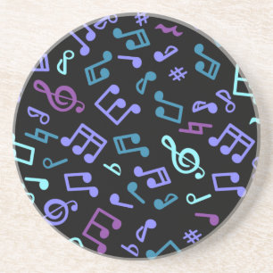 Dessous De Verre En Grès Motif de notes musicales