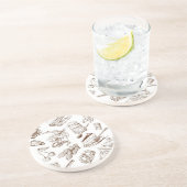 Dessous De Verre En Grès Motif de papier (Côté)