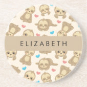 Dessous De Verre En Grès Motif De Parfums, Mignons Parfums, Coeurs, Votre N (Devant)