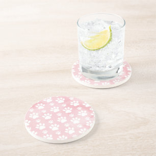 Dessous De Verre En Grès Motif De Pâtes, Patrouilles Blanches, Aquarelles, 