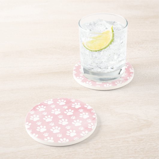 Dessous De Verre En Grès Motif De Pâtes, Patrouilles Blanches, Aquarelles,  (Côté)