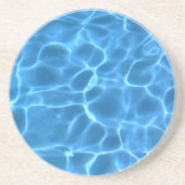 Dessous De Verre En Grès Motif de piscine bleu (Devant)