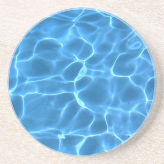 Dessous De Verre En Grès Motif de piscine bleue (Devant)