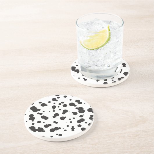 Dessous De Verre En Grès Motif de points de Dalmatine (Côté)