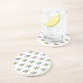 Dessous De Verre En Grès Motif de poisson Abstrait (Côté)