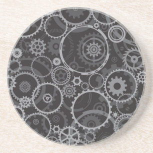 Dessous De Verre En Grès Motif de roues dentées