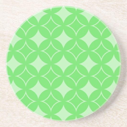 Dessous De Verre En Grès Motif de shippo vert citron (Devant)