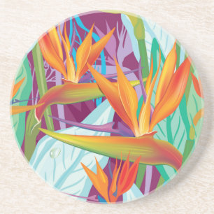 Dessous De Verre En Grès Motif de Strelitzia