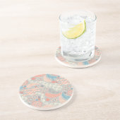 Dessous De Verre En Grès motif de style japonais. Illustration. (Côté)