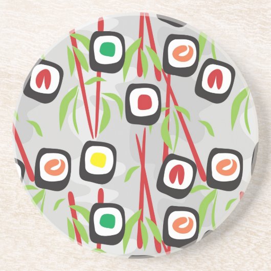 Dessous De Verre En Grès Motif de sushi (Devant)