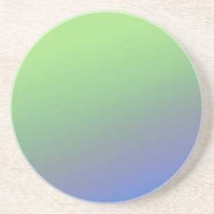 Dessous De Verre En Grès Motif de texture abstraite arc-en-ciel vert bleu t