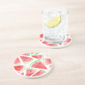 Dessous De Verre En Grès Motif de tranches de pastèque (Côté)
