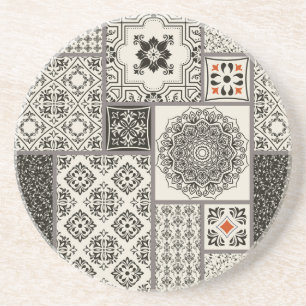 Dessous De Verre En Grès Motif de tuile islamique Majolica