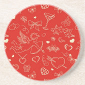 Dessous De Verre En Grès Motif de Valentine (Devant)